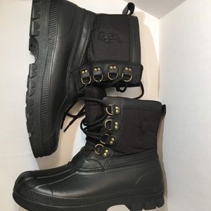polo duck boots black